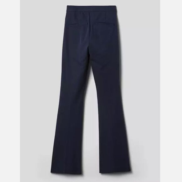 GAP High Rise Flare Pintuck Pleat Stretch Pants Navy Blue 10 PETITE RT$80 NWT - Picture 11 of 16